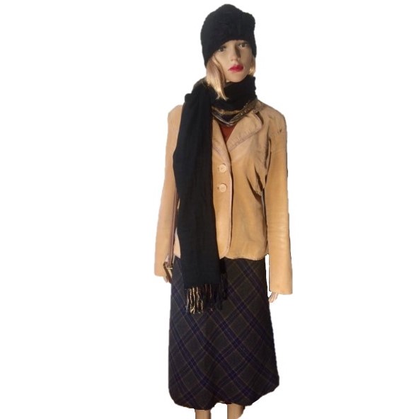 DO138 lys velourjakke 70erne