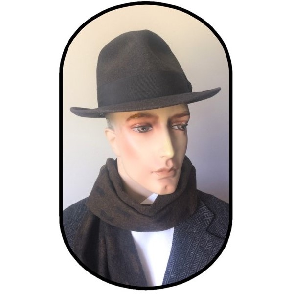 HH45 Nobel koksgrå fedora 
