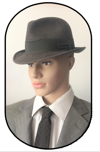 HH11 Grå fedora fra Borsalino. str 56 - 500 KR