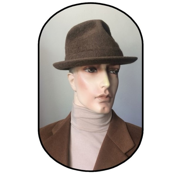 HH06 Trilby fra Borsalino i børstet uld. Str 55 - 400 KR